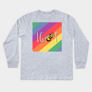 LGBT Rainbow Bee Kids Long Sleeve T-Shirt